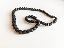 Load image into Gallery viewer, c. 1860s Carved Jet Bead Necklace
