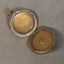 Load image into Gallery viewer, c. 1910s Gold Shell Diamond Star Locket