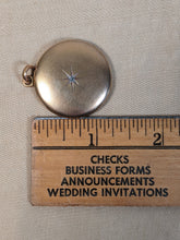 Load image into Gallery viewer, c. 1910s Gold Shell Diamond Star Locket