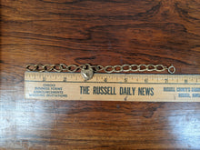 Load image into Gallery viewer, 1900s Gold Filled Heart Padlock Repousse Chain Bracelet