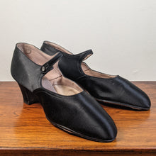 Load image into Gallery viewer, RESERVED | c. 1920s-1930s Black Satin Heels