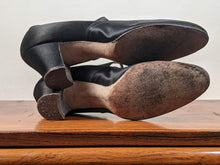 Load image into Gallery viewer, RESERVED | c. 1920s-1930s Black Satin Heels