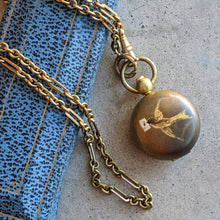 Load image into Gallery viewer, 1890s-1900s Hand Painted Sovereign Case + Chain