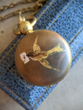 Load image into Gallery viewer, 1890s-1900s Hand Painted Sovereign Case + Chain