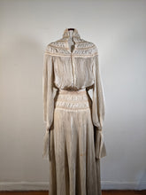 Load image into Gallery viewer, 1900s Ethereal Silk Pleated Dress