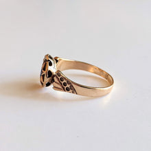 Load image into Gallery viewer, c. 1890s 14k Gold Moon + Star Ring