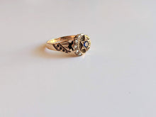 Load image into Gallery viewer, c. 1890s 14k Gold Moon + Star Ring