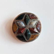 Load image into Gallery viewer, Sterling Silver Victorian Scottish Agate Brooch