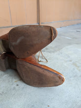 Load image into Gallery viewer, c. 1890s Tan Leather + Silk Boots