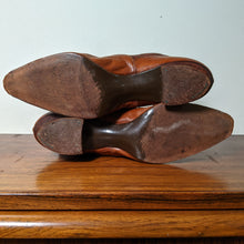 Load image into Gallery viewer, c. 1890s Tan Leather + Silk Boots