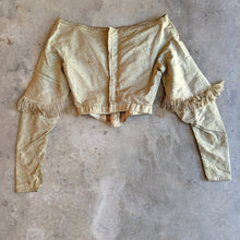 Load image into Gallery viewer, c. 1840s Gold Silk Damask Bodice