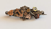 Load image into Gallery viewer, 1901 Sterling Silver + Gold Front Brooch