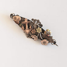 Load image into Gallery viewer, 1901 Sterling Silver + Gold Front Brooch