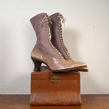 Load image into Gallery viewer, c. 1910s-1920s Wool + Leather Boots | Approx. Sz. 7.5-8 N