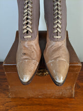 Load image into Gallery viewer, c. 1910s-1920s Wool + Leather Boots | Approx. Sz. 7.5-8 N