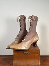 Load image into Gallery viewer, c. 1910s-1920s Wool + Leather Boots | Approx. Sz. 7.5-8 N