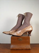 Load image into Gallery viewer, c. 1910s-1920s Wool + Leather Boots | Approx. Sz. 7.5-8 N