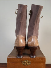 Load image into Gallery viewer, c. 1910s-1920s Wool + Leather Boots | Approx. Sz. 7.5-8 N