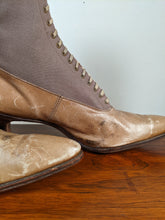 Load image into Gallery viewer, c. 1910s-1920s Wool + Leather Boots | Approx. Sz. 7.5-8 N