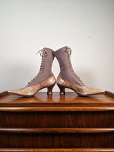 Load image into Gallery viewer, c. 1910s-1920s Wool + Leather Boots | Approx. Sz. 7.5-8 N