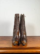 Load image into Gallery viewer, c. 1910s-1920s Olive Brown Boots | Approx. Sz. 7-7.5