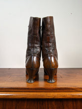 Load image into Gallery viewer, c. 1910s-1920s Olive Brown Boots | Approx. Sz. 7-7.5
