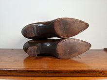 Load image into Gallery viewer, c. 1910s-1920s Olive Brown Boots | Approx. Sz. 7-7.5