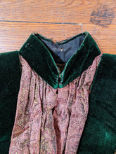 Load image into Gallery viewer, 1890s Green Wool + Silk Dress