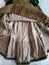 Load image into Gallery viewer, 1890s Green Wool + Silk Dress