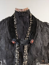 Load image into Gallery viewer, c. 1900s Black + Pink Silk Bodice