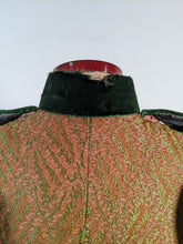 Load image into Gallery viewer, 1890s Green Wool + Silk Dress