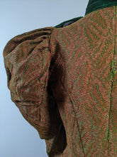 Load image into Gallery viewer, 1890s Green Wool + Silk Dress