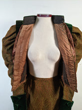 Load image into Gallery viewer, 1890s Green Wool + Silk Dress