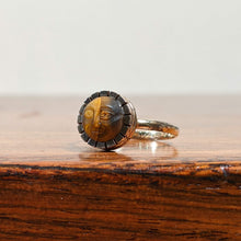 Load image into Gallery viewer, 14k Gold Tiger's Eye Conversion Ring