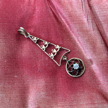 Load image into Gallery viewer, c. 1910s 10k Gold Diamond Lavalier Pendant