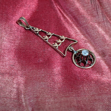 Load image into Gallery viewer, c. 1910s 10k Gold Diamond Lavalier Pendant