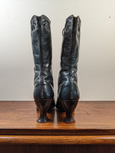 Load image into Gallery viewer, c. 1910-1920s Blue/Green Louis Heel Boots | Approx Sz 6-6.5