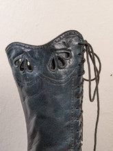 Load image into Gallery viewer, c. 1910-1920s Blue/Green Louis Heel Boots | Approx Sz 6-6.5