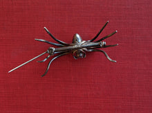 Load image into Gallery viewer, RESERVED | c. Late 19th Century Silver Spider Brooch