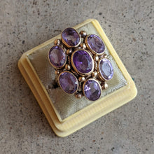 Load image into Gallery viewer, c. 1930s 14k Gold Amethyst Statement Ring | Size 8.5