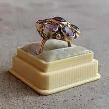 Load image into Gallery viewer, c. 1930s 14k Gold Amethyst Statement Ring | Size 8.5