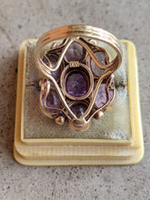 Load image into Gallery viewer, c. 1930s 14k Gold Amethyst Statement Ring | Size 8.5