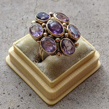 Load image into Gallery viewer, c. 1930s 14k Gold Amethyst Statement Ring | Size 8.5