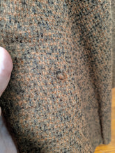 Load image into Gallery viewer, c. 1890s Gorgeous Green + Brown Woven Cotton + Wool Dress