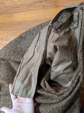 Load image into Gallery viewer, c. 1890s Gorgeous Green + Brown Woven Cotton + Wool Dress