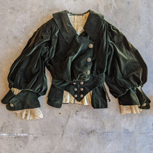 Load image into Gallery viewer, c. 1900s Green Velvet Bodice | Study + Display