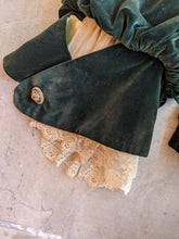 Load image into Gallery viewer, c. 1900s Green Velvet Bodice | Study + Display