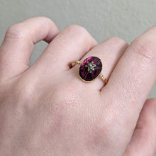 Load image into Gallery viewer, Victorian Almandine Garnet 15k Gold Star Ring