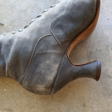 Load image into Gallery viewer, c. 1910s-1920s Grey Suede Boots | Approx Sz 5