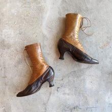 Load image into Gallery viewer, c. 1910s-1920s Two-Tone Brown Boots | Approx Sz 6